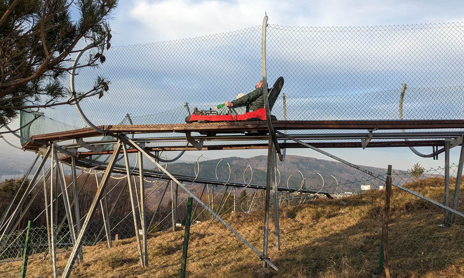 Alpine coaster on Mount Żar