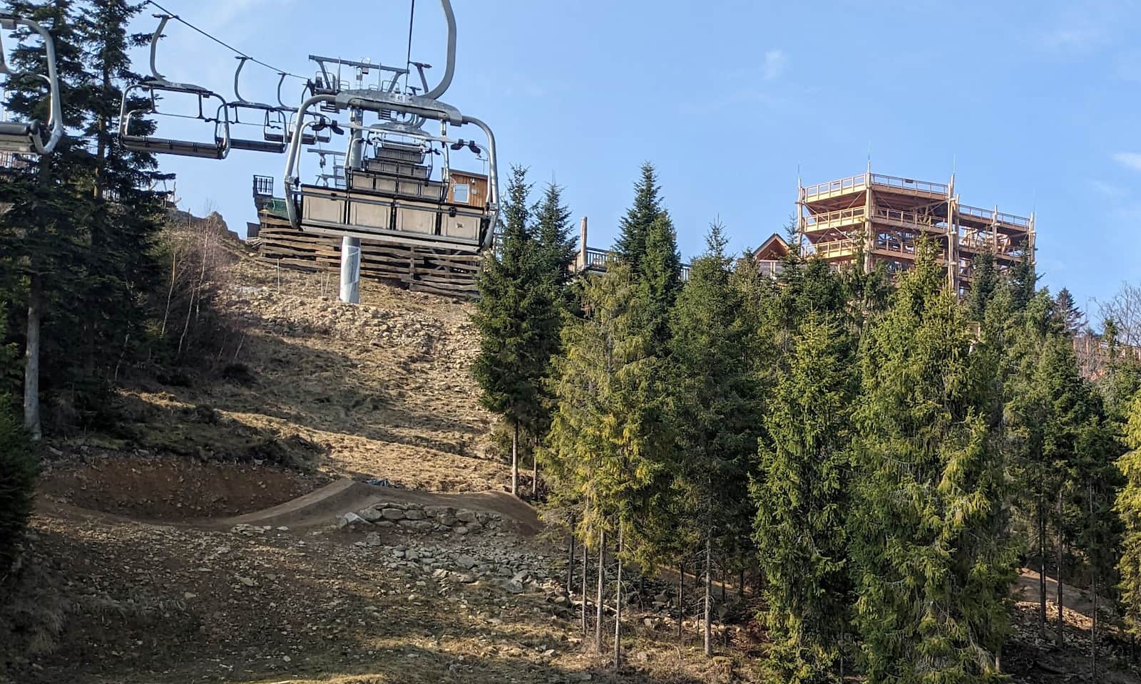 Skolnity - nowa wieża i ścieżka w koronach drzew w Wiśle