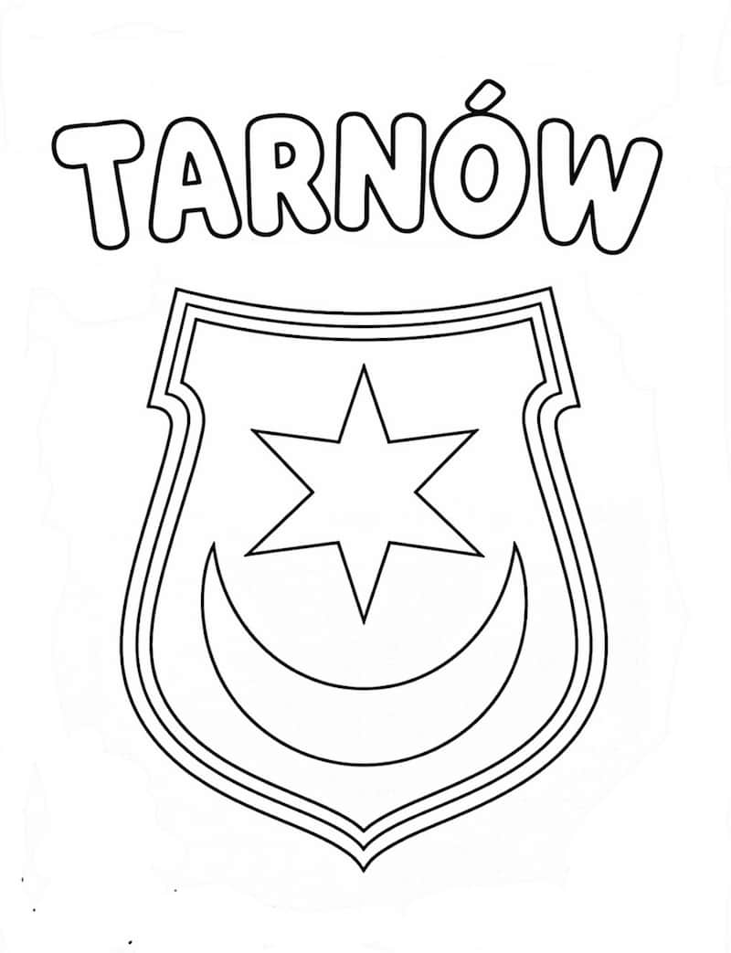 Herb Tarnowa - kolorowanka dla dzieci