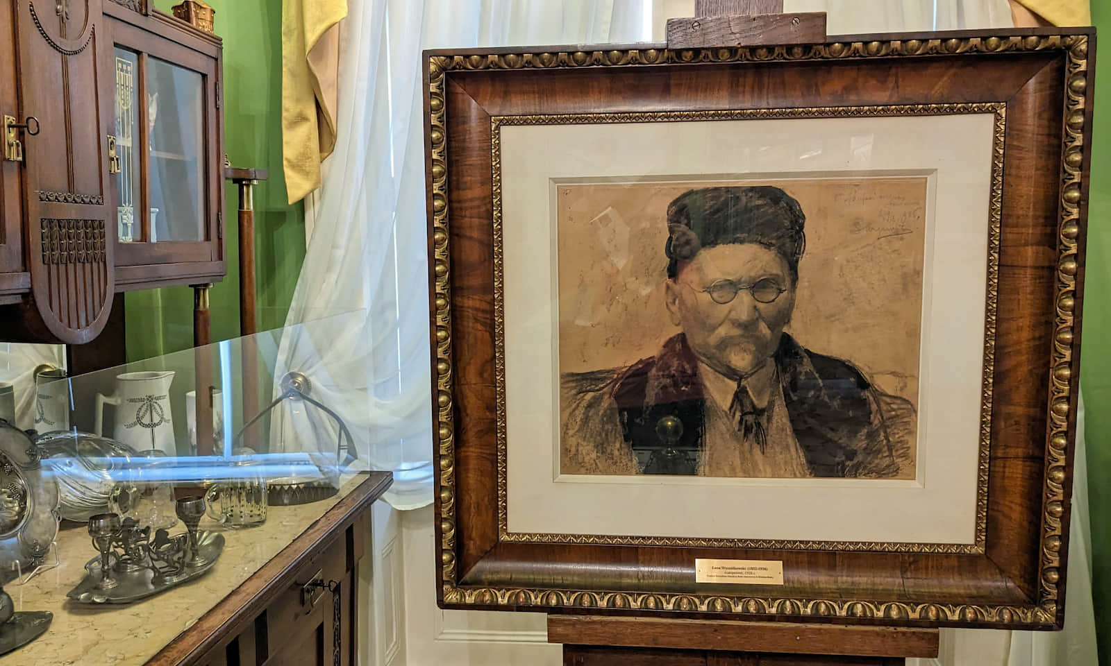 Zamek Książąt Sułkowskich. Autoportret L. Wyczółkowskiego