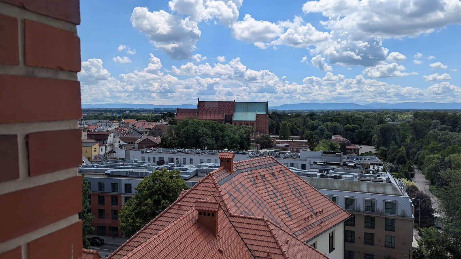 Zamek w Oświęcimiu, widok z wieży