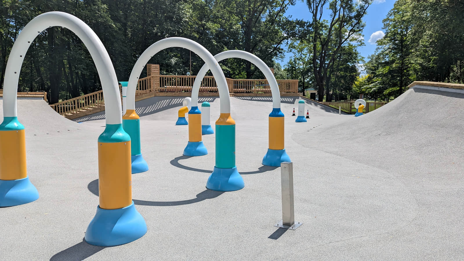 Wodny plac zabaw przy bulwarach nad Sołą w Oświęcimiu