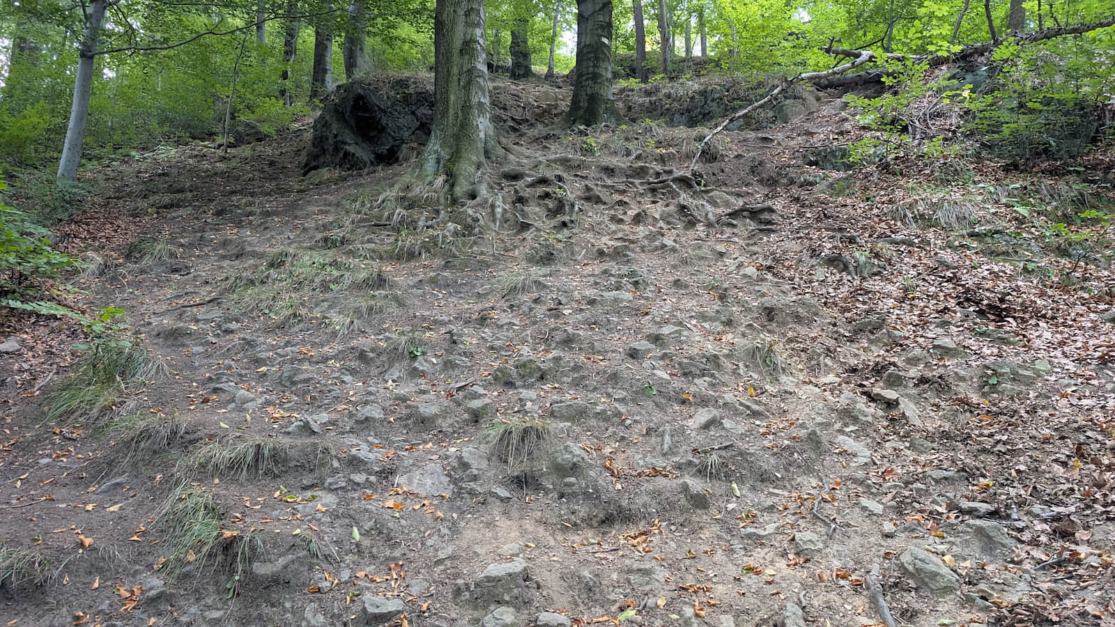 Steep ascent to Zamkowa Mountain