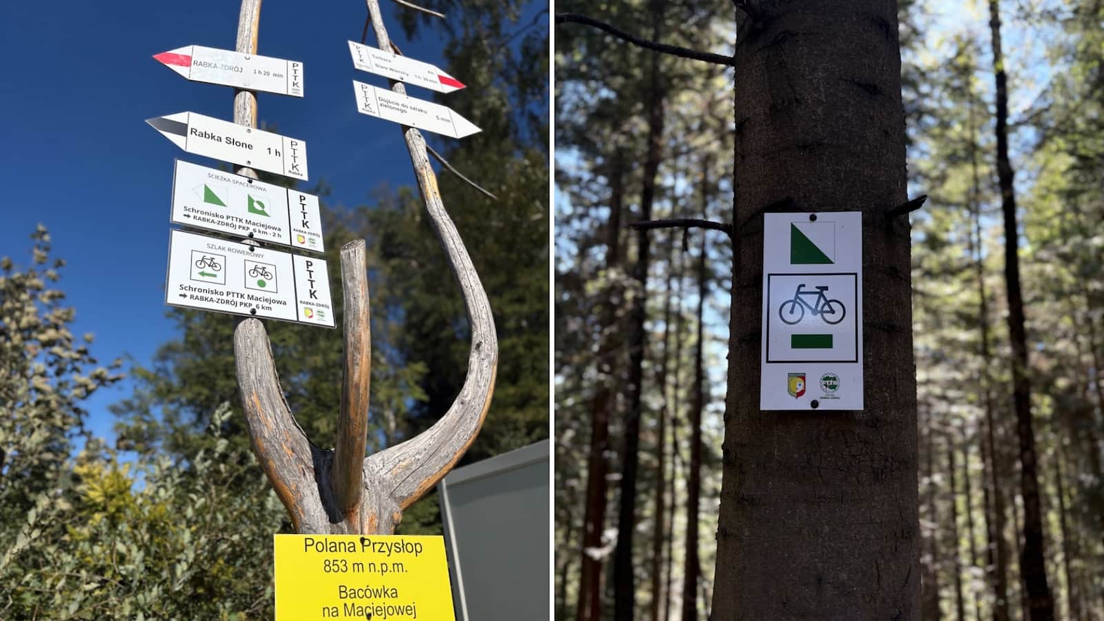 Nowy zielony pieszo-rowerowy szlak na Maciejową. Fot. Bacówka PTTK na Maciejowej