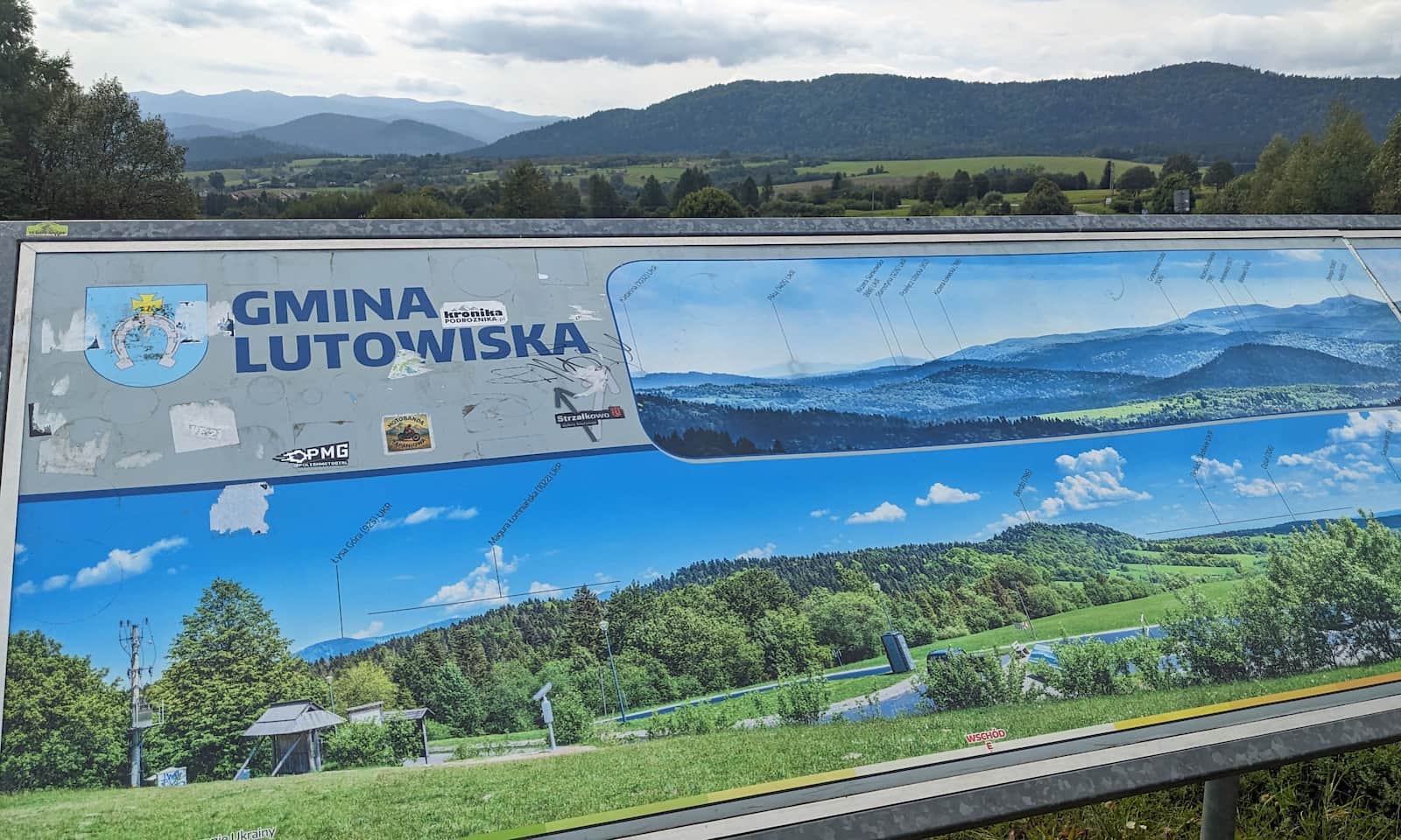 Punkt widokowy Kaczmarewka w Lutowiskach - opis panoramy