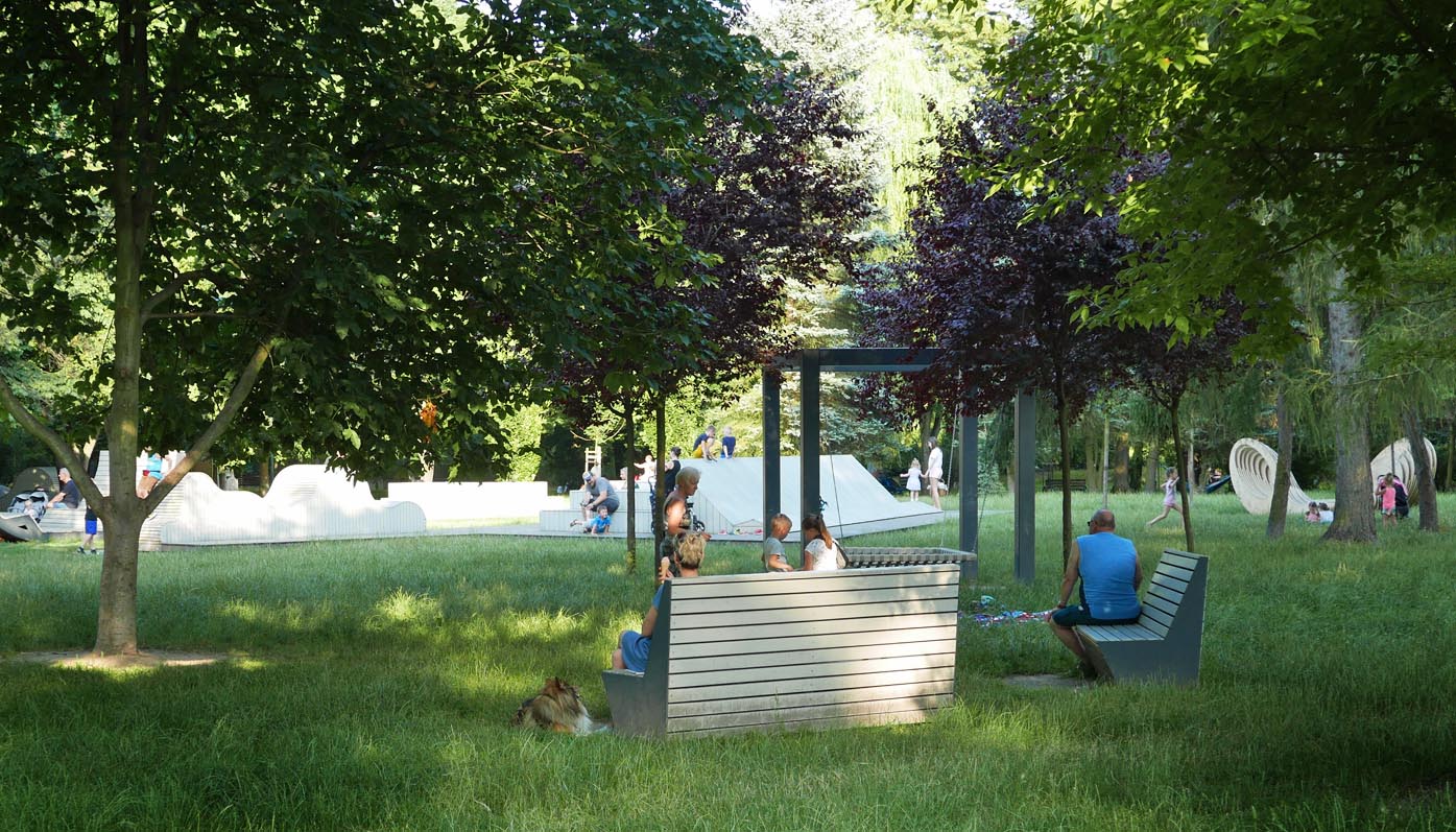 Park im. Wyspiańskiego - strefa relaksu