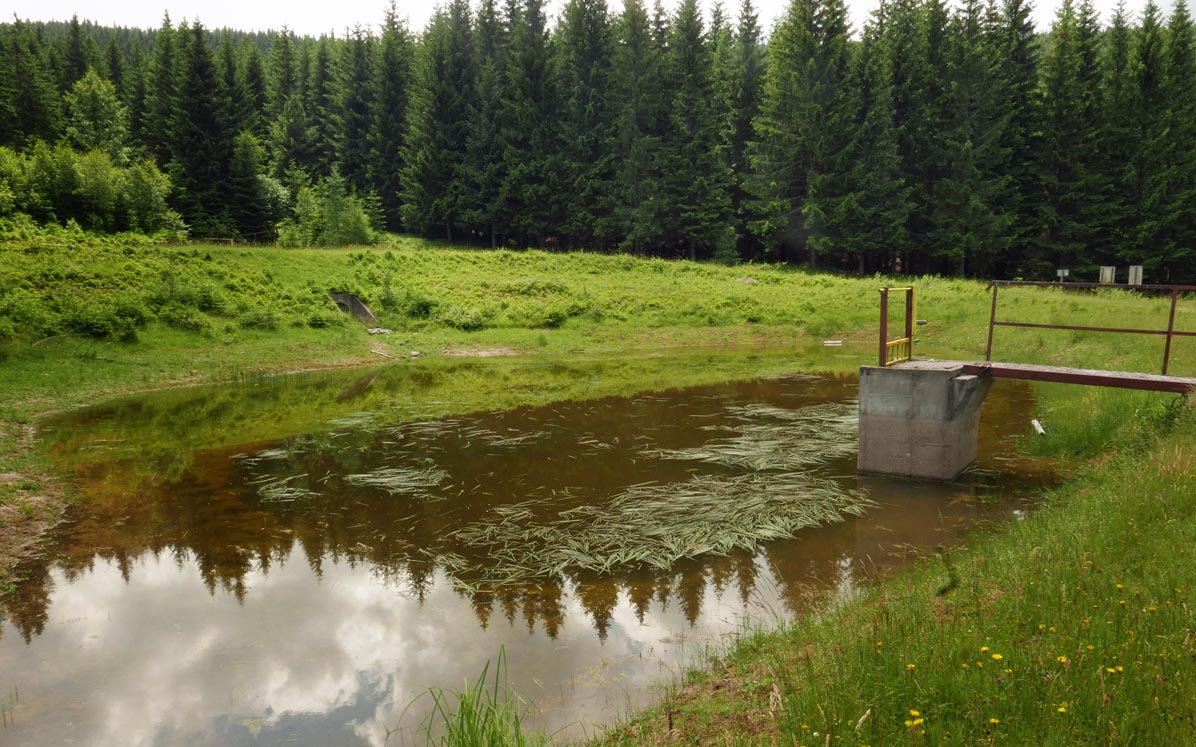 Retention reservoir along Chomontowa Road