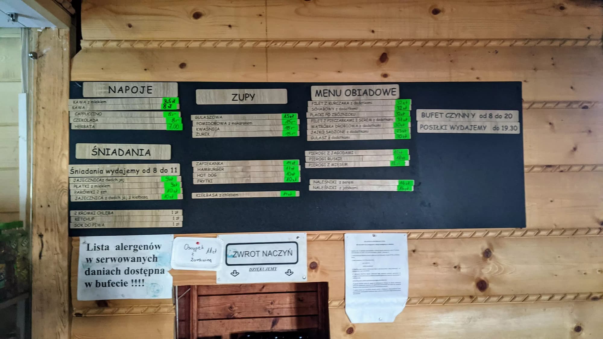 Wielka Racza - schronisko (menu rok 2021)