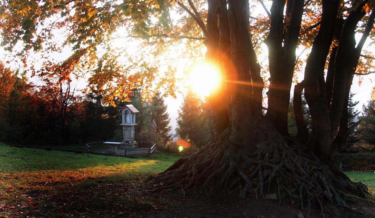 Buczki and chapel on Kudłacze Meadow