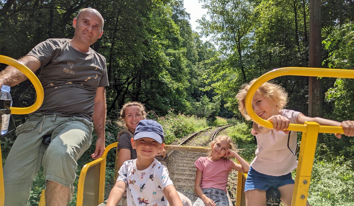 Rail Carts in Regulice, photo by Cepuszki