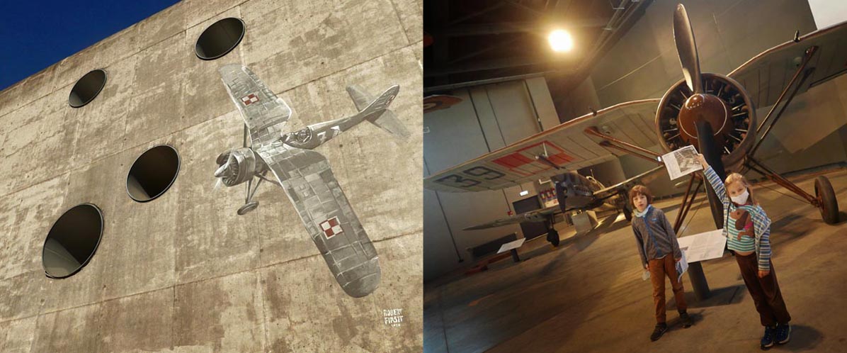 PZL P.11c - pride of the Polish Aviation Museum: mural and original