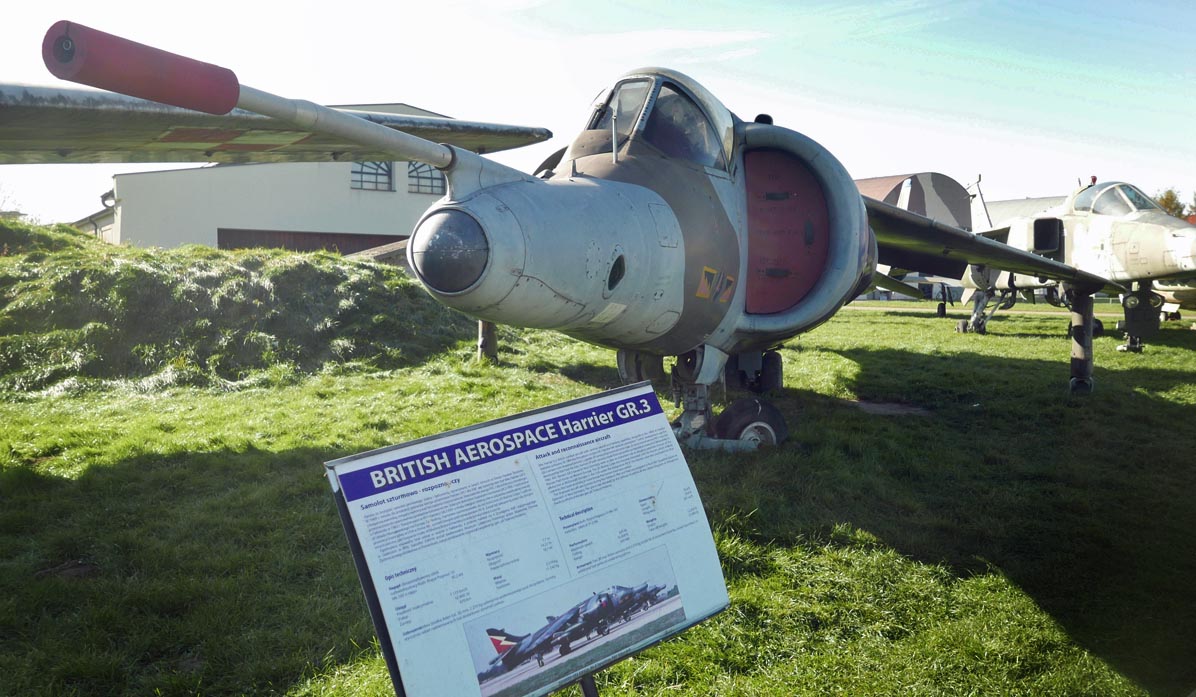 Polish Aviation Museum in Krakow - Harrier: vertical take-off and landing plane