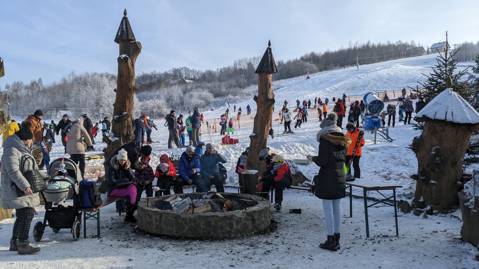 Ognisko i możliwość upieczenia kiełbasek 