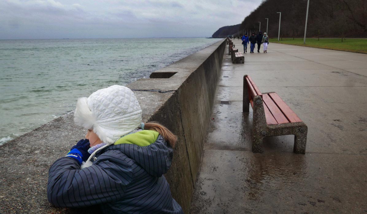 Zima nad morzem. Gdynia, Bulwar Nadmorski im. F. Nowowiejskiego