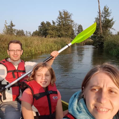 Kayaking on the Wieprz River