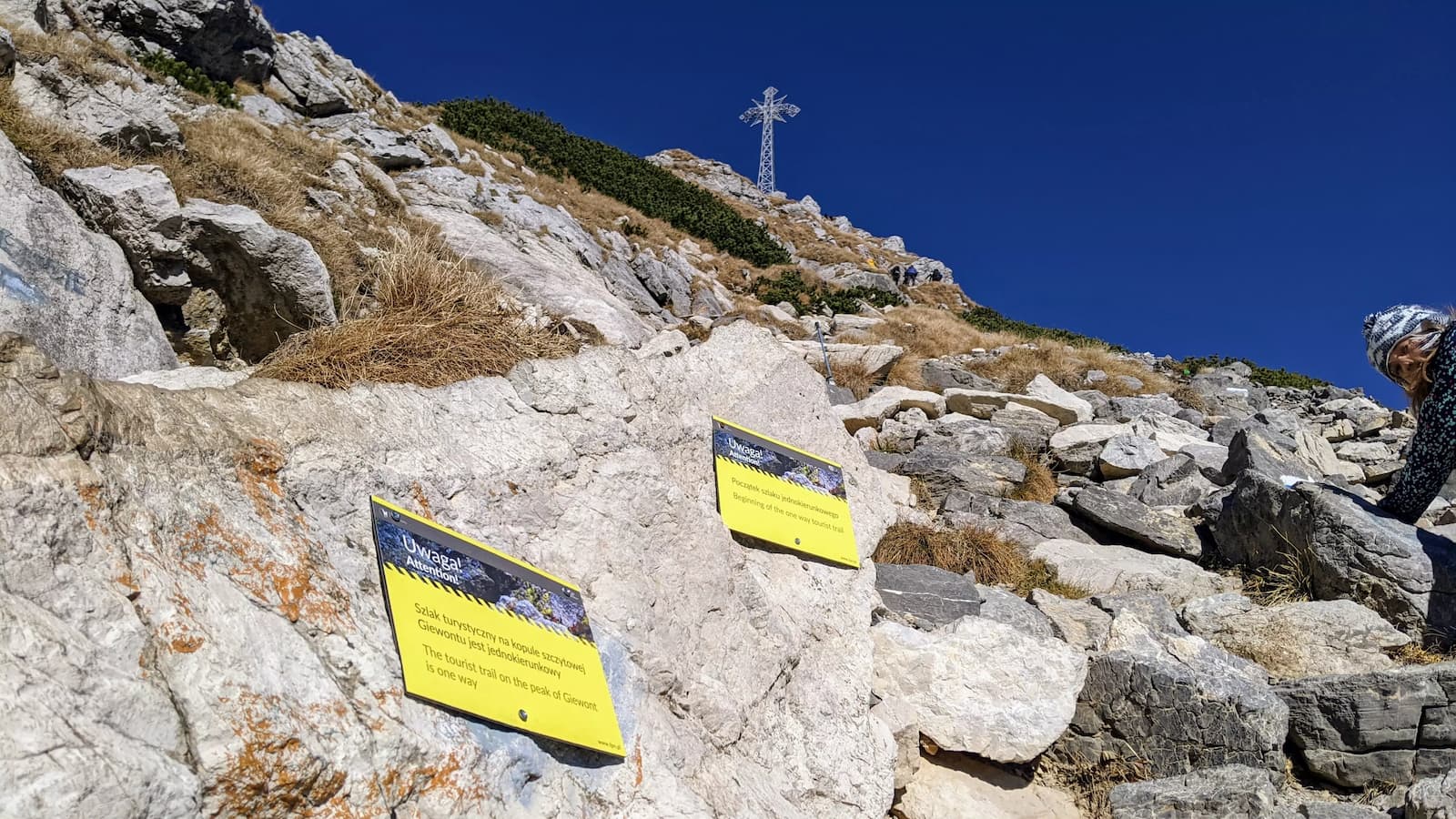 Giewont - początek szlaku jednokierunkowego pod szczyt