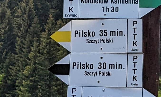 Hala Miziowa - Pilsko. Attention! The actual time to reach the summit is longer!