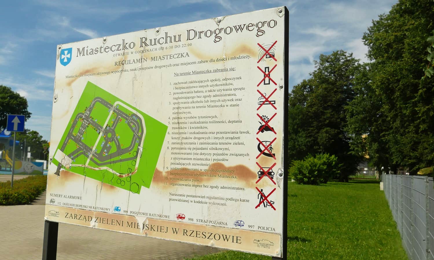 Miasteczko rowerowe w Rzeszowie - plan