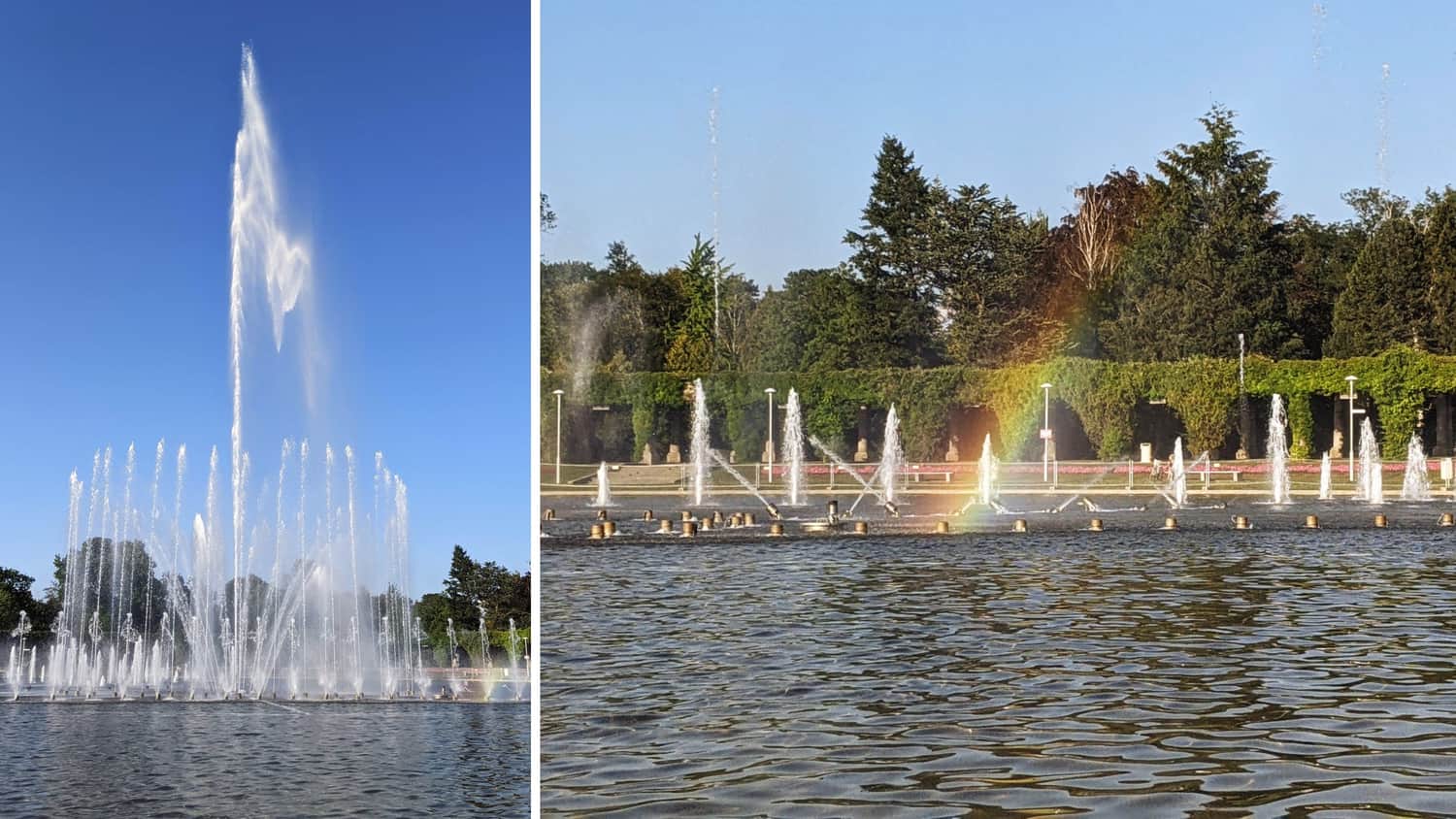 Multimedia fountain in Wrocław