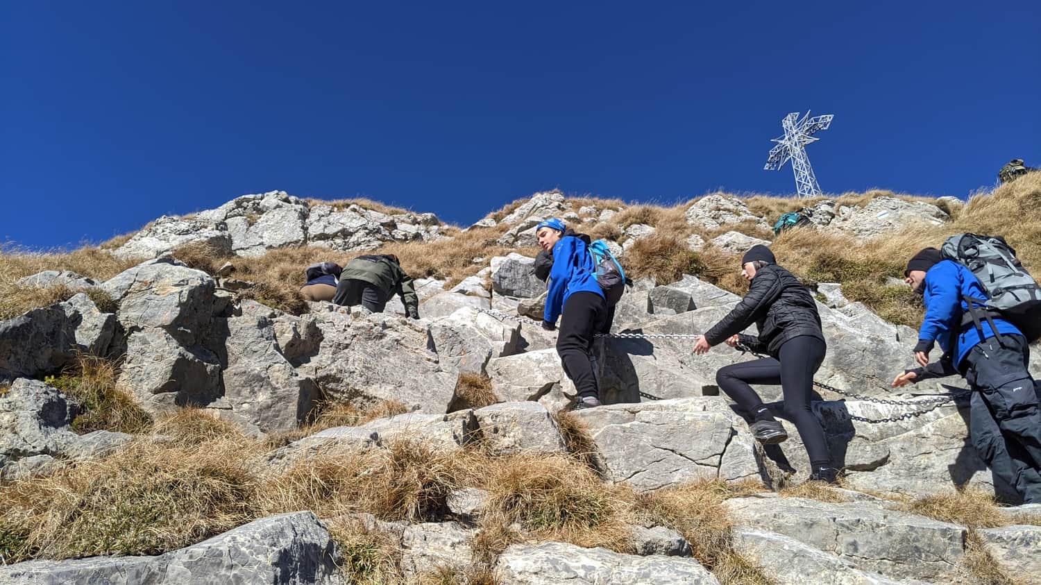 Giewont - początek szlaku jednokierunkowego