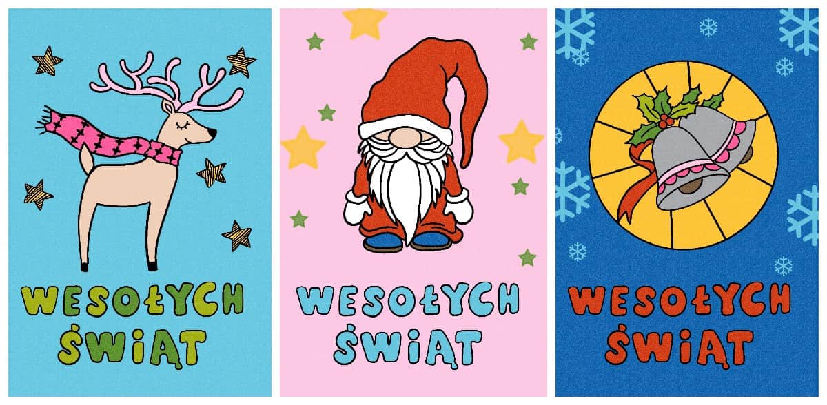 Kartki świąteczne - kolorowanki on-line