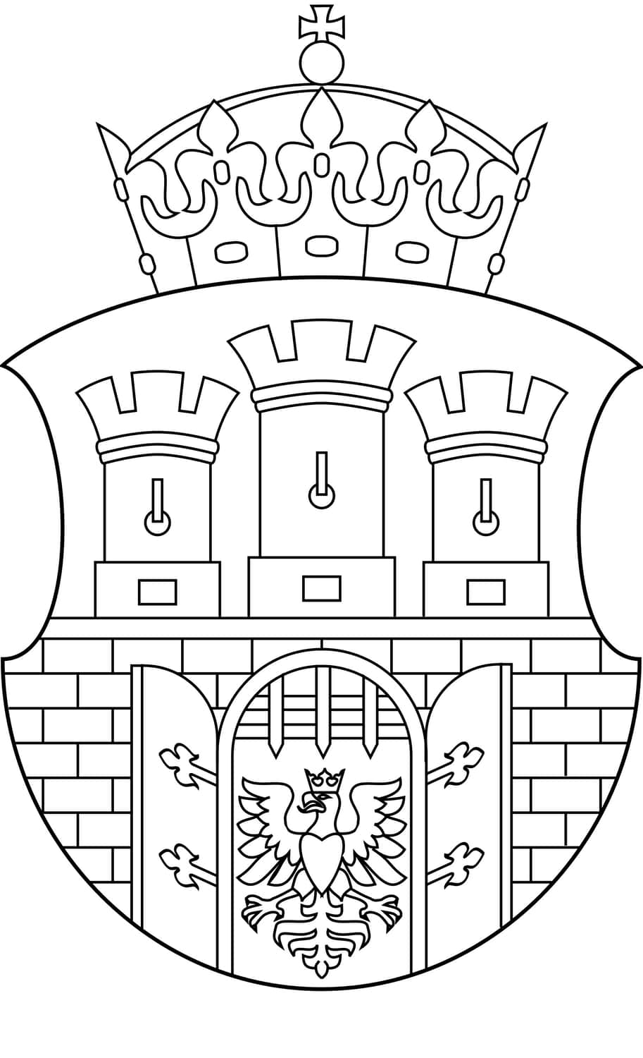 herb Krakowa - kolorowanka dla dzieci