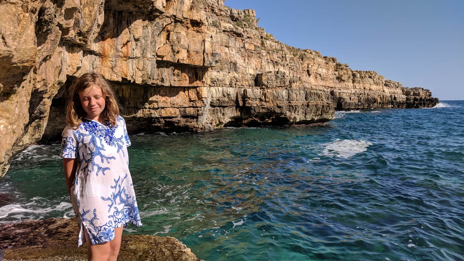 Polignano a Mare - rocky window on the beach