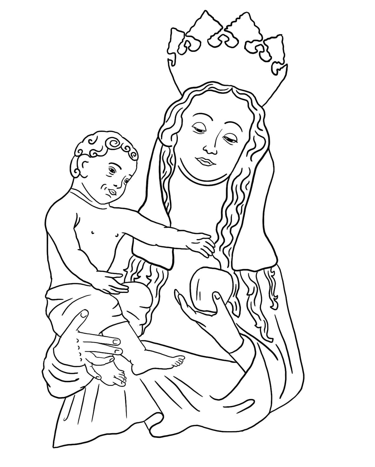 Gdańsk Piękna Madonna - legenda i kolorowanka dla dzieci