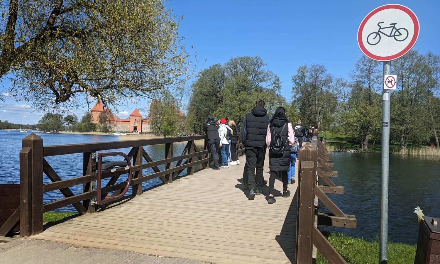 Troki, most na pierwszą wyspę