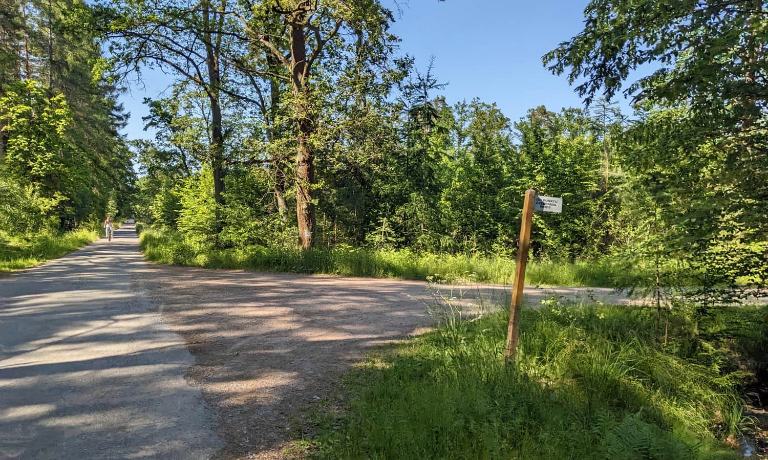 Turn right here. The Black Pond is just around the corner!