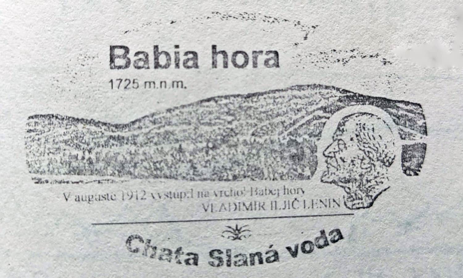 Pamiątkowa pieczątka w schronisku Slana Voda