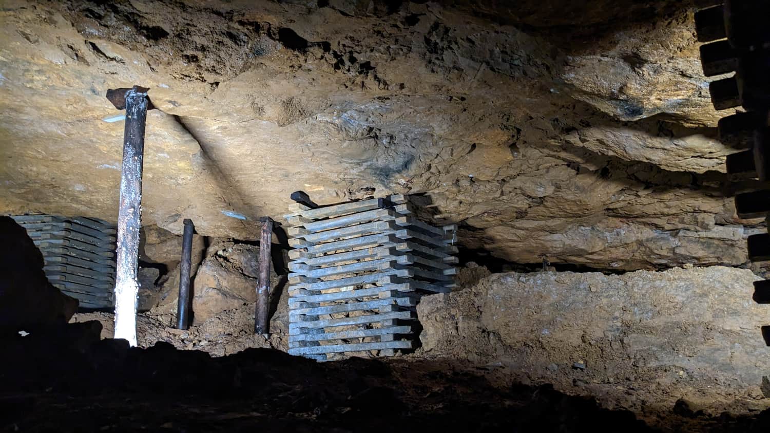 Old roof supports