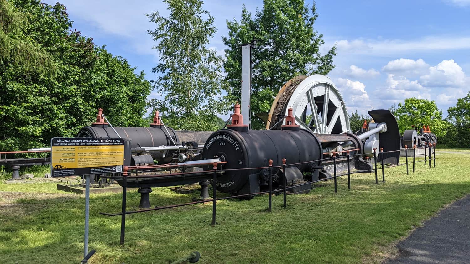 Open-air museum of steam machines at the Historic Silver Mine