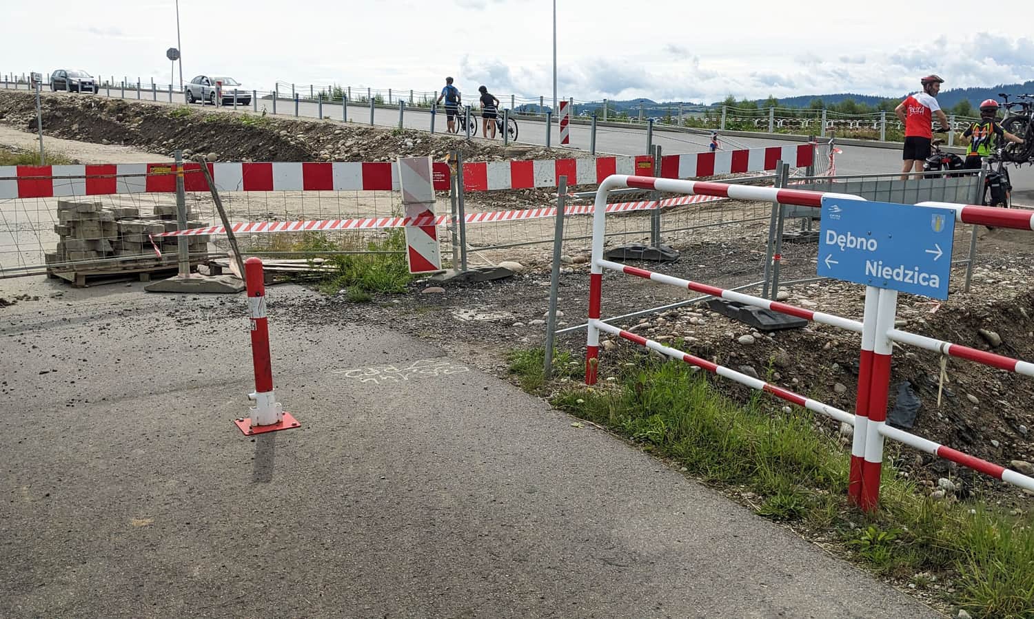 Bridge over the Dunajec River in Dębno (summer 2023). Velo Dunajec: section from Nowy Targ to Lake Czorsztyn