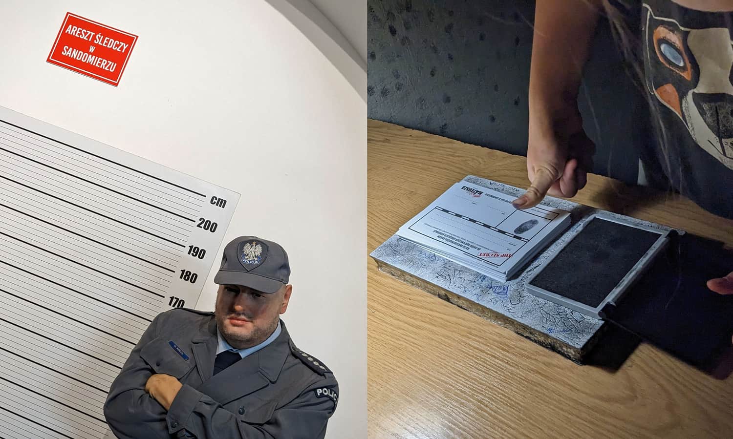 Świat Ojca Mateusza. Muzeum i wystawa figur woskowych w Sandomierzu - zabawa w policjanta