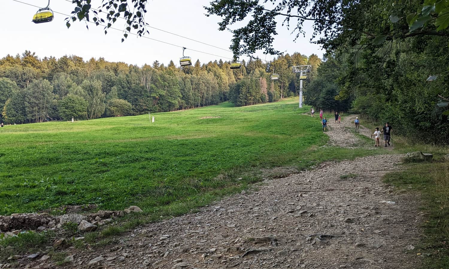 Początek niebieskiego szlaku Szczyrk - Skrzyczne