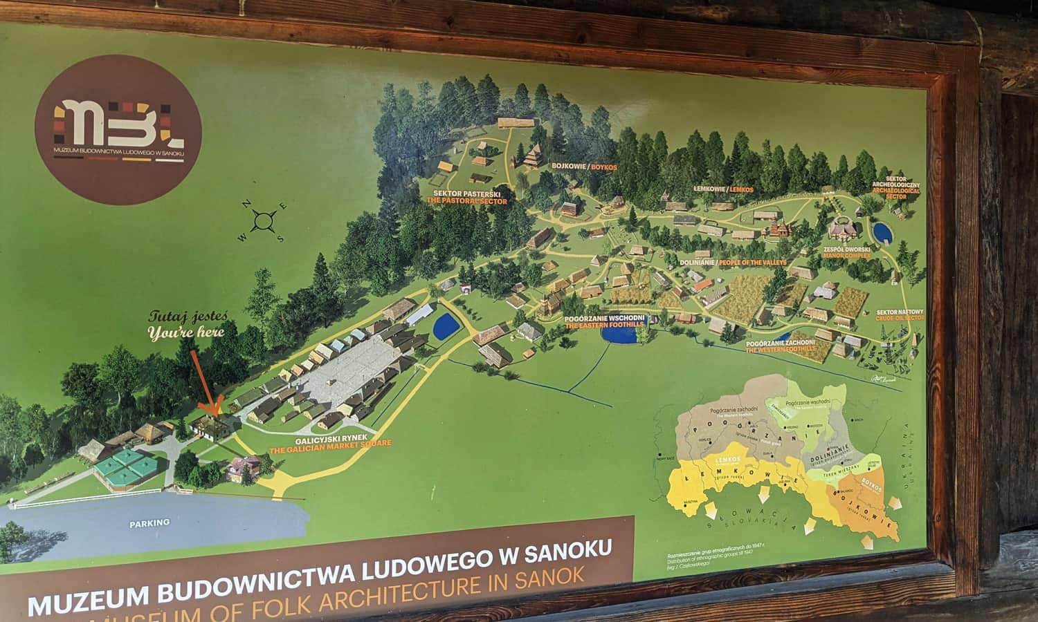 Museum of Folk Architecture in Sanok - Map of the Open-Air Museum