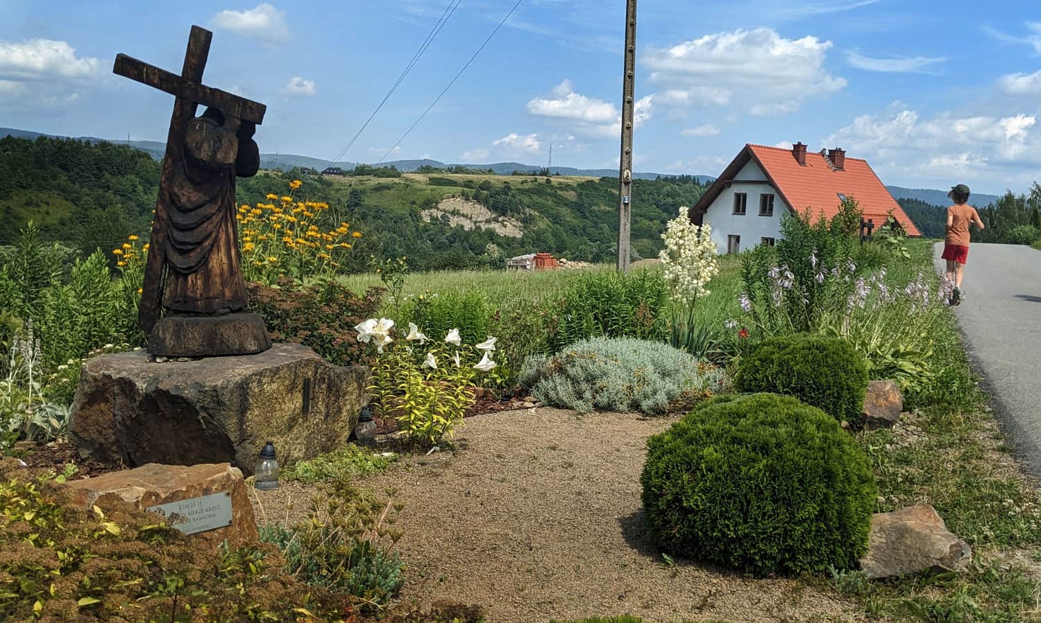 Road to the monastery ruins in Zagórz - one of the Stations of the Cross