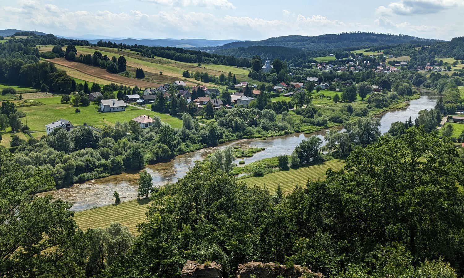 Osława Valley - view from the observation tower in the monastery in Zagórz