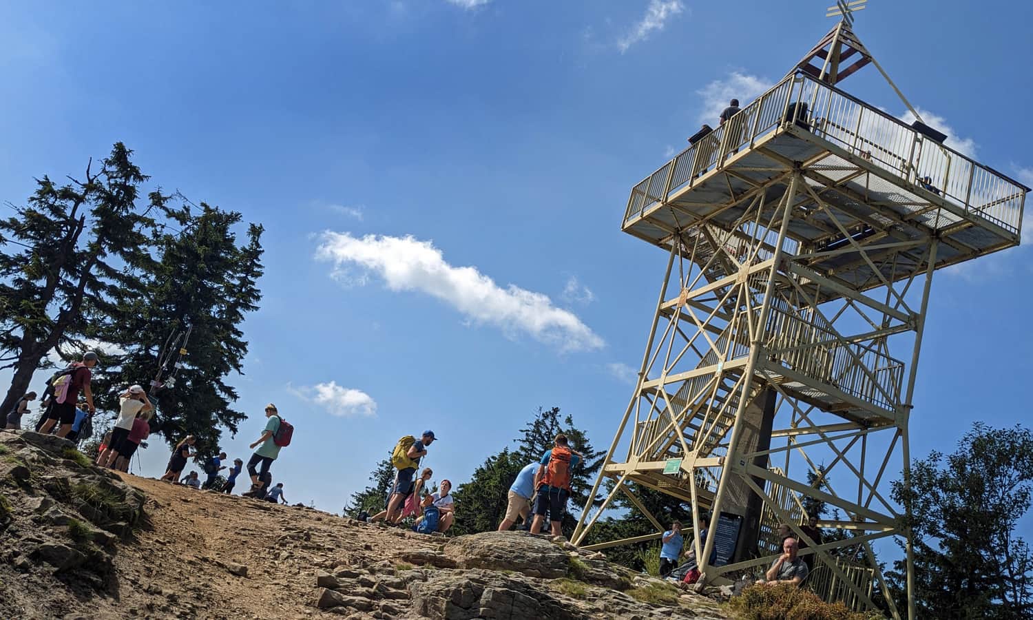 Barania Góra, 1215 m n.p.m., wieża widokowa na szczycie