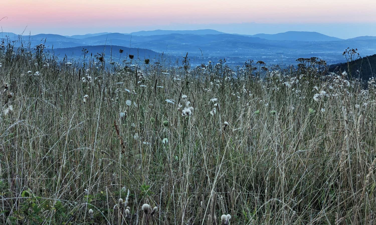 Widok z Dzielnicy na Beskid Wyspowy