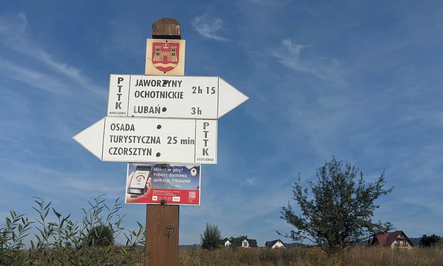 Żółty szlak: Osada Czorsztyn - Kluszkowce - Lubań
