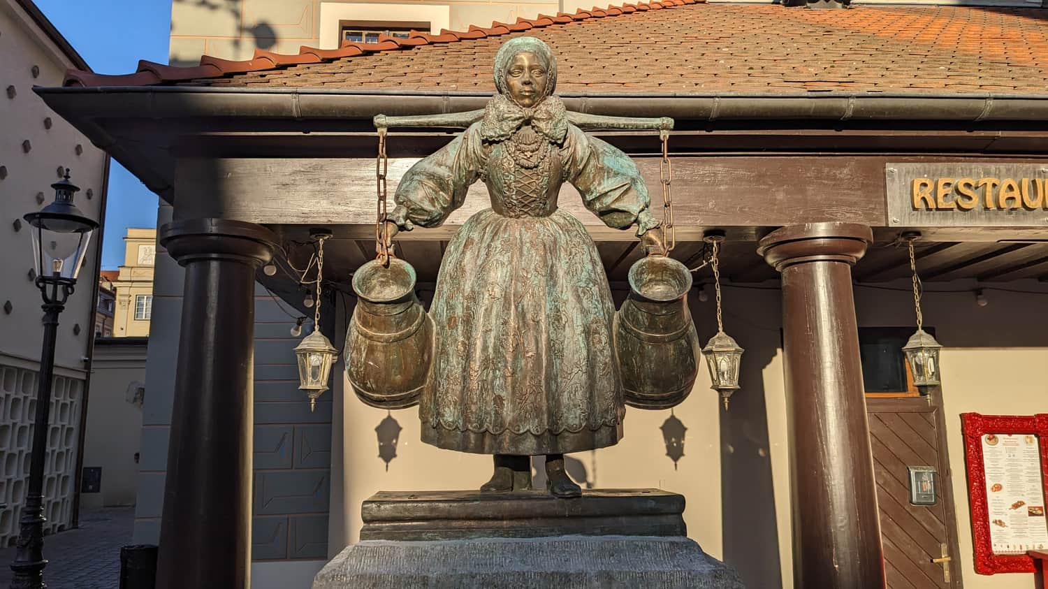 Bamberka Fountain on the Market Square in Poznań