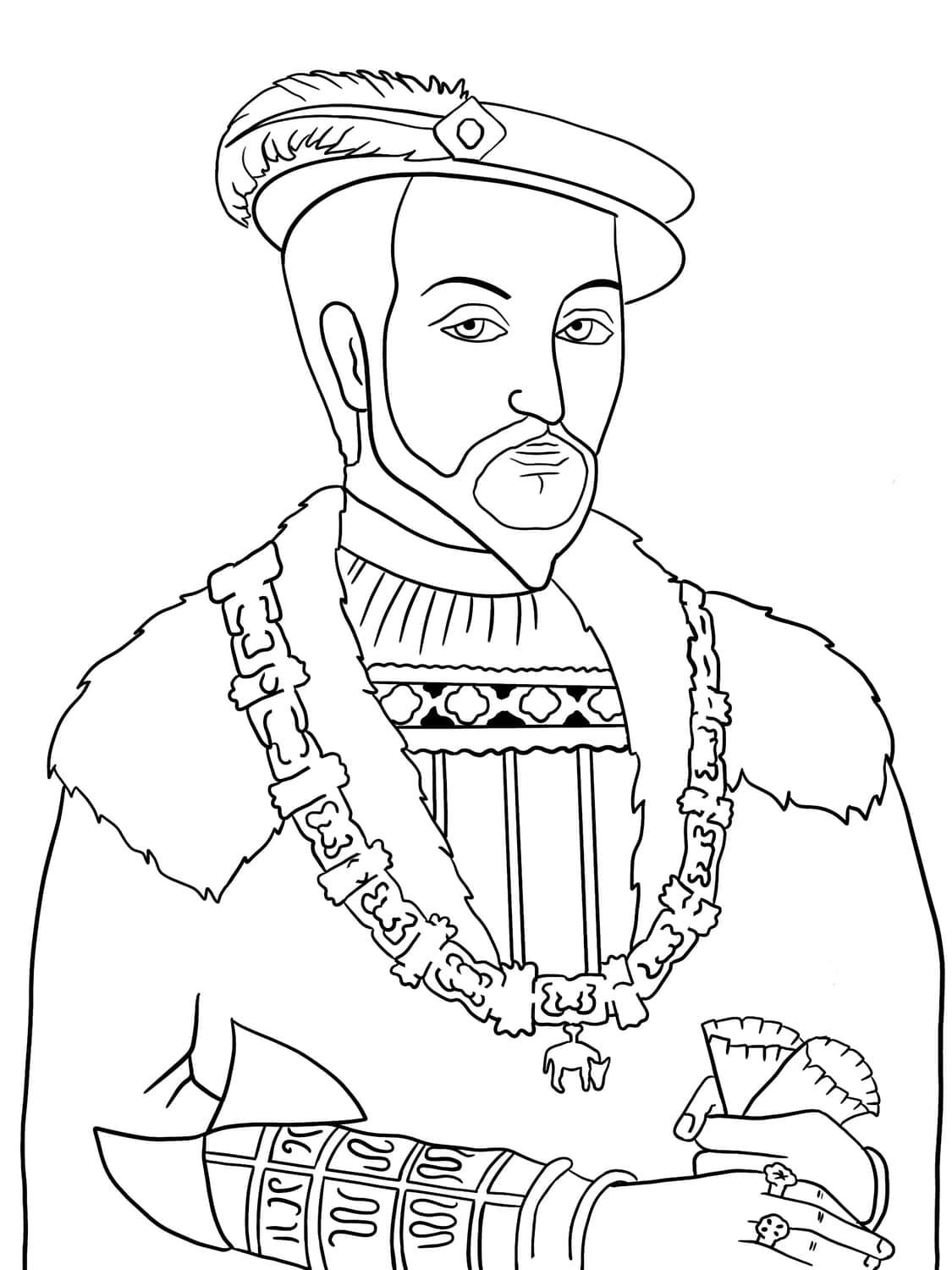 Zygmunt II August - kolorowanka dla dzieci
