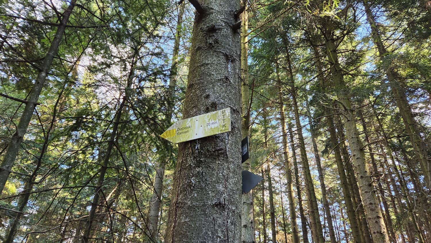 Drogowskaz pod Diabelski Kamień