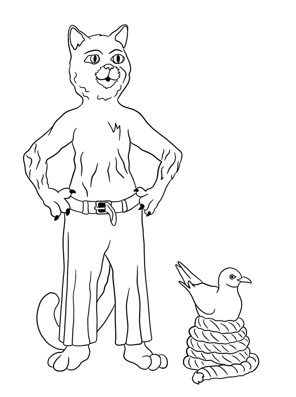 Kot Umbriaga - kolorowanka dla dzieci do wydruku