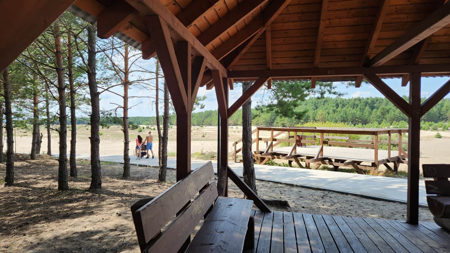 Pustynia Błędowska, ścieżka pieszo-rowerowa