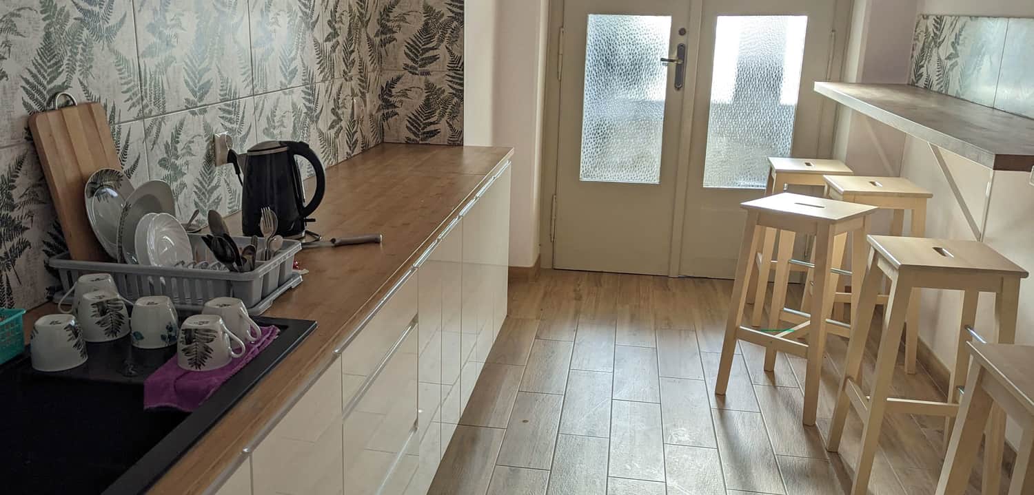 Renovated self-catering guest kitchen at the Szyndzielnia hut, summer 2025