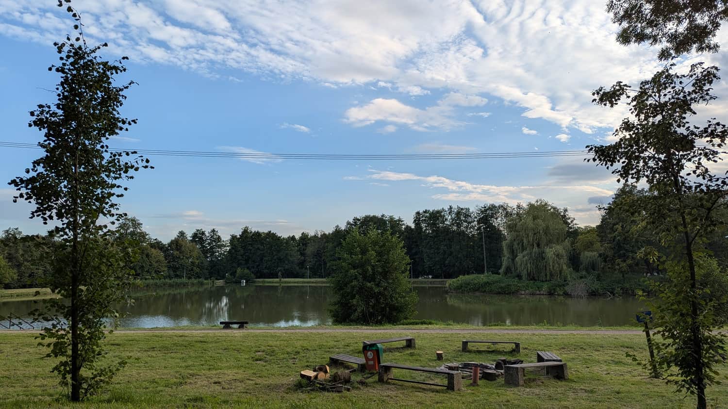 Ponds in Aleksandrowice near the valley exit