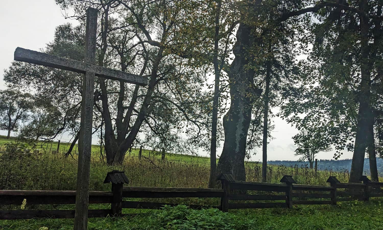 Cerkiew św. Michała Archanioła w Smolniku nad Sanem - krzyż na cmentarzu